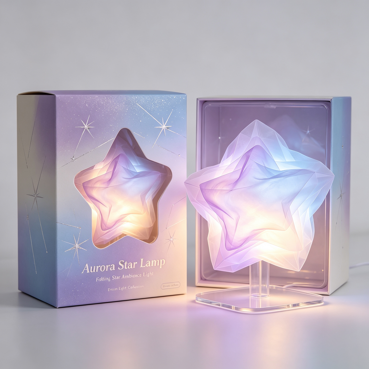 Gradient Origami Star Table Lamp
