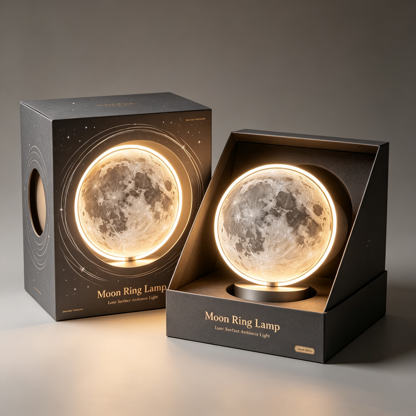 Halo Ring 3D Moon Table Lamp