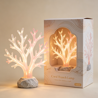 Gradient Pink Translucent Coral Table Lamp